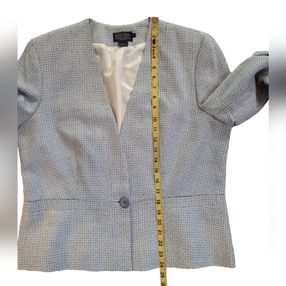 PENDLETON Blue Single Button Wool Blend Blazer Jacket Size 14 - Picture 12 of 15